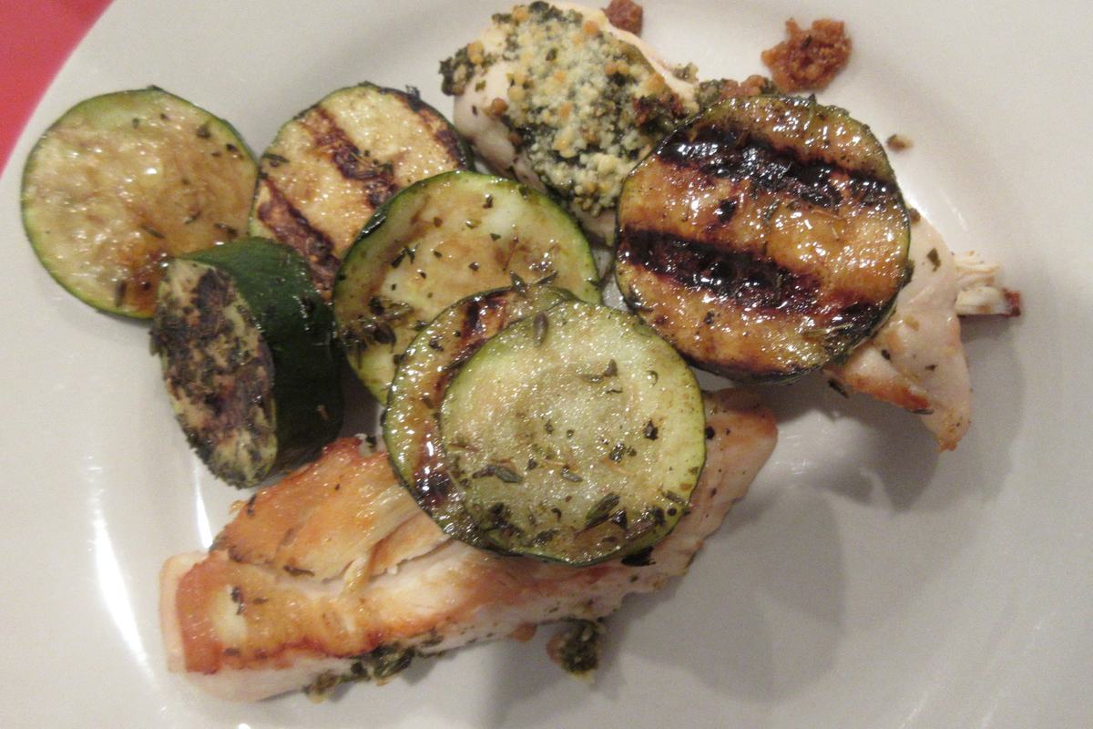Курица с кабачком и рисом