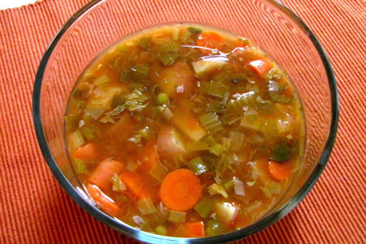 Овощной суп с рисом